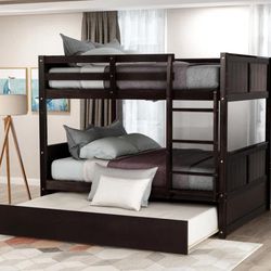 Bunk bed with mattress