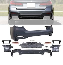 Fits 21-23 BMW G30 530i 540i M550 Style M Sport Rear Bumper Cover Conversion