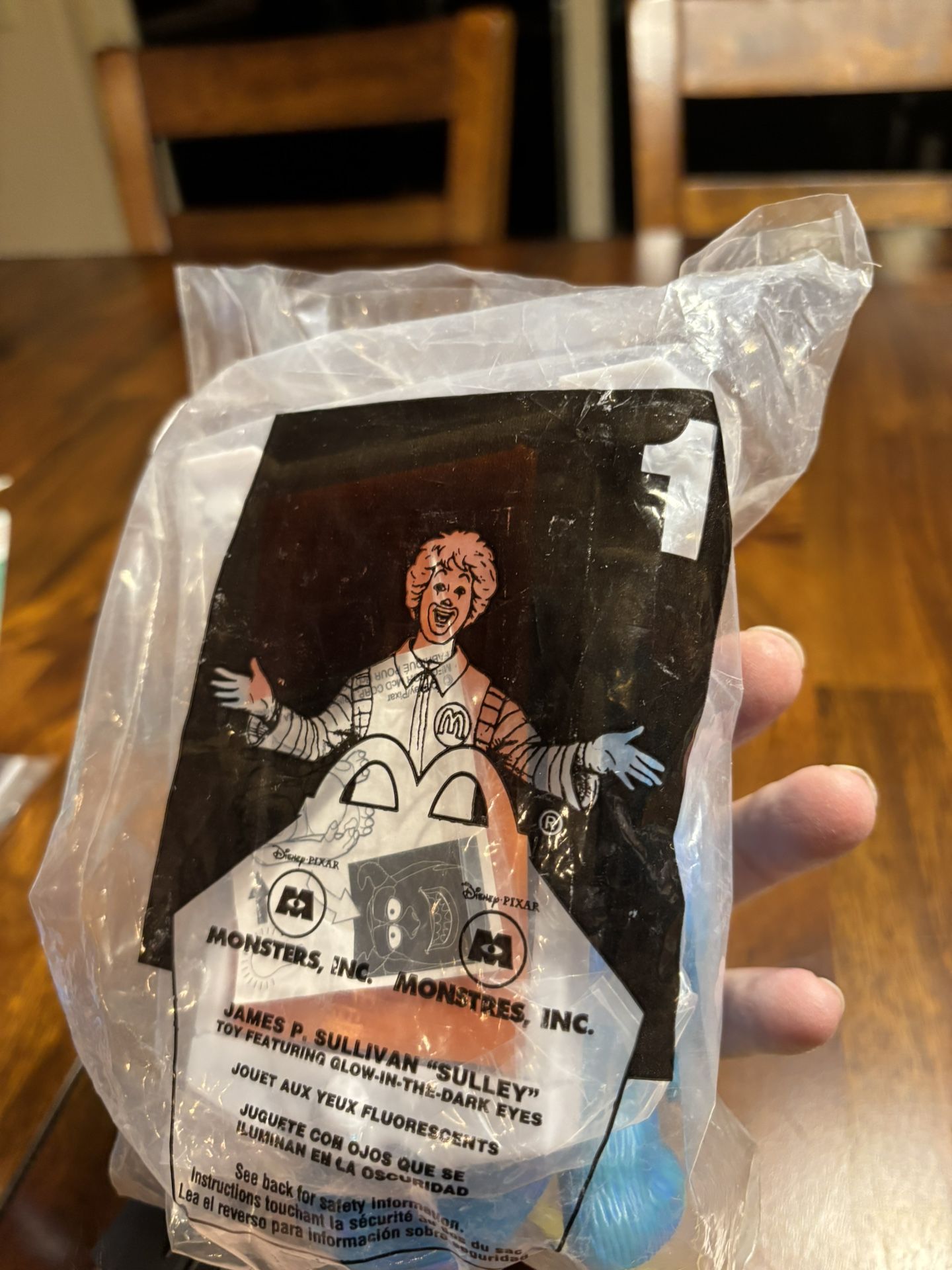 2001 DISNEY'S MONSTERS INC. MCDONALDS HAPPY MEAL TOY