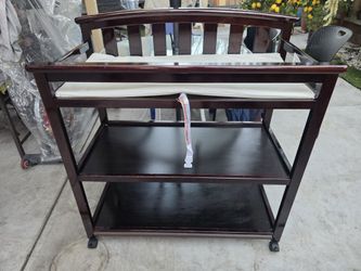 Baby Changing Table with Pad and Wheels