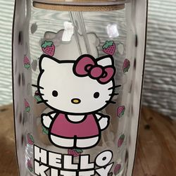 Hello Kitty Glass Tumbler 