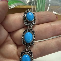 Sterling Silver Turquoise Bracelet 