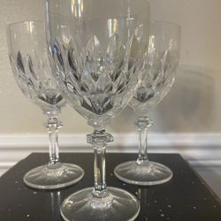 Vintage Schott -Zwiesel Gardone Water Goblets Glasses , Set  of 3
