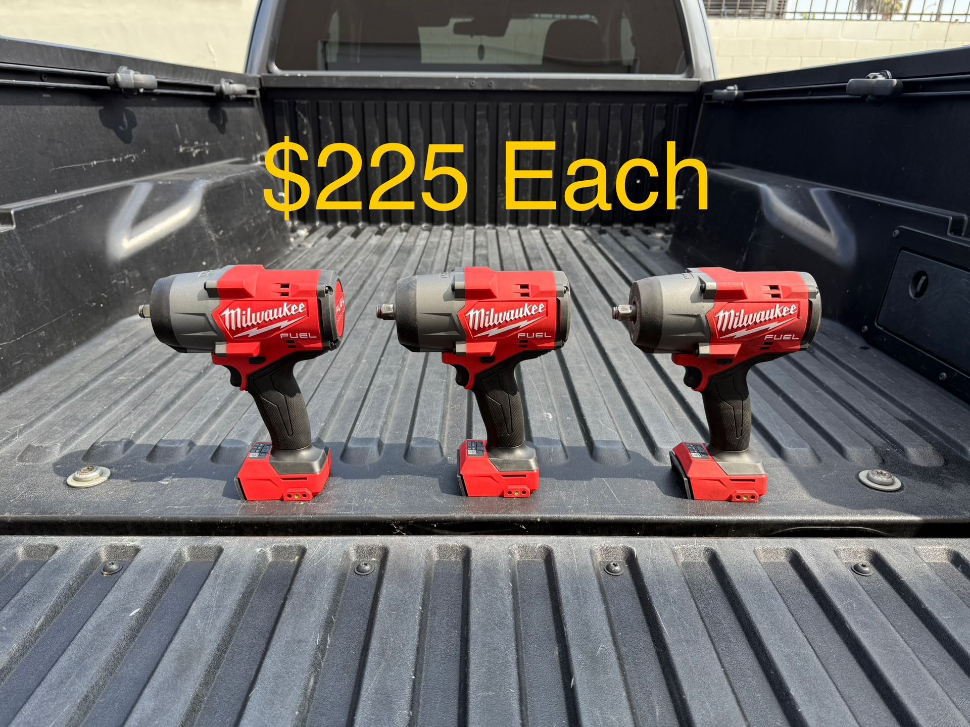 Milwaukee M18 FUEL 18V Lithium-Ion Brushless Cordless 1/2 in. Impact Wrench w/Friction Ring (Tool-Only) **$225 Each**