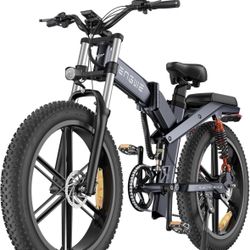 Bluehut ENGWE X26 Folding Electric-Bike Adults - 1200W 29.2A Dual Batteries ENGWE-Ebike 26'' Fat Tire Tire Electric Bicycle, Shimano 8-Speed Triple Su
