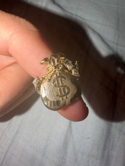 10k gold moneybag ring size 9,5 250