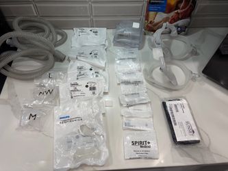 25pc CPAC machine equipment ResMed Air 11 nose pcs water case tubing filters dreamwear head strap chin strap