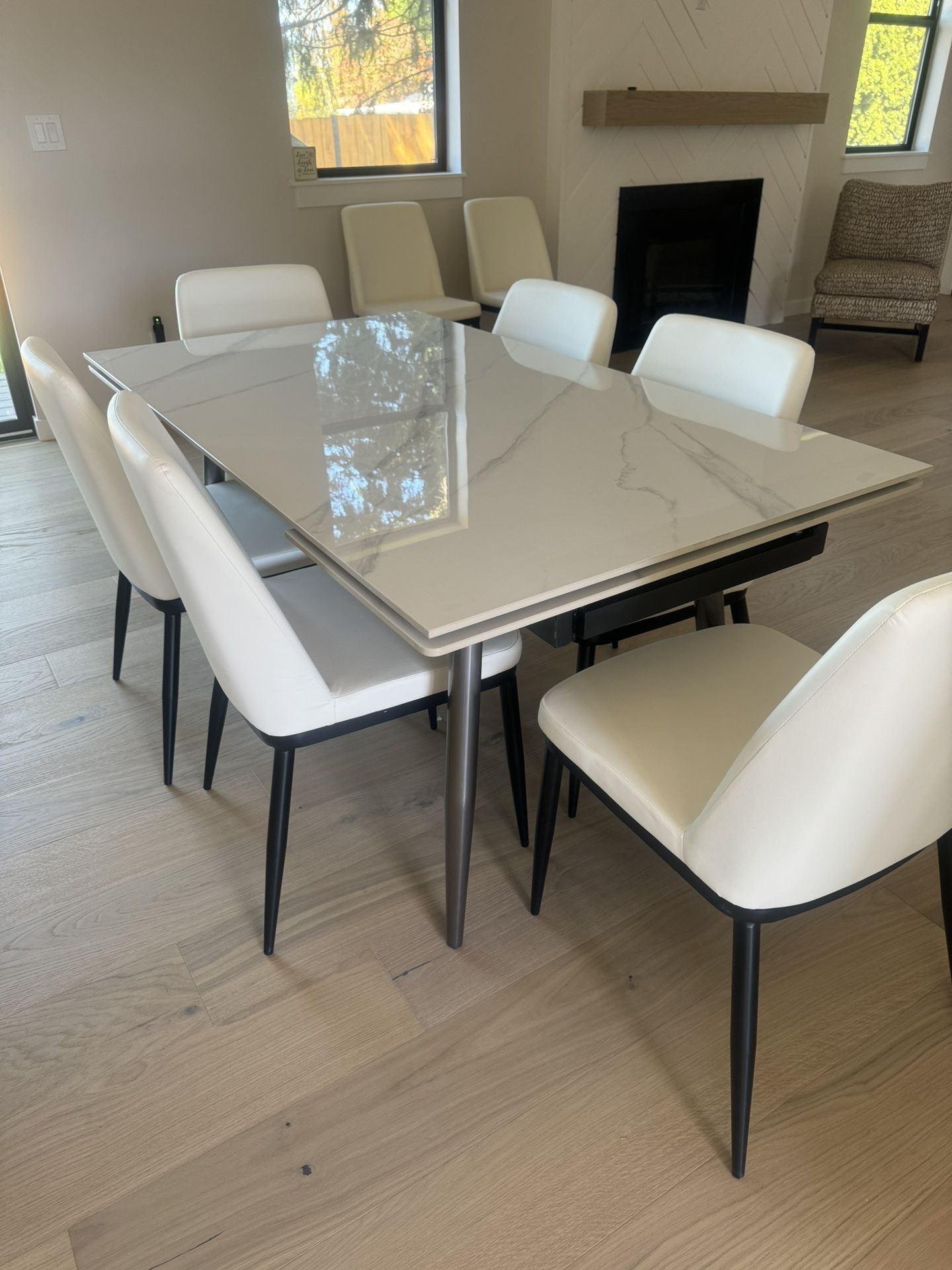 Dining table- New , 62.9to 94.4 Big Table ( Have 8 chairs