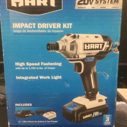 Hart 20V Cordless Impact Driver Kit - NEW