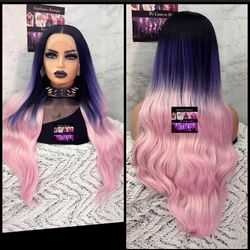 Human Hair Blended Lace Front Wig 