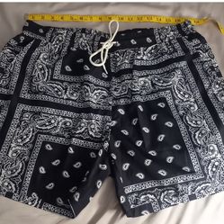 Medium Black Bandana Shorts 