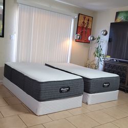 2 VERY NICE LIKE NEW XL TWIN MATTRESSES AND BOXSPRINGS FOR SALE! IN EXCELLENT CONDITION,  FREE DELIVERY