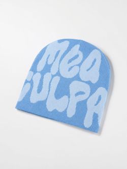 blue and white beanie #beanie #winterwear #knitwear