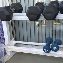 White Dumbbell Rack Holder 