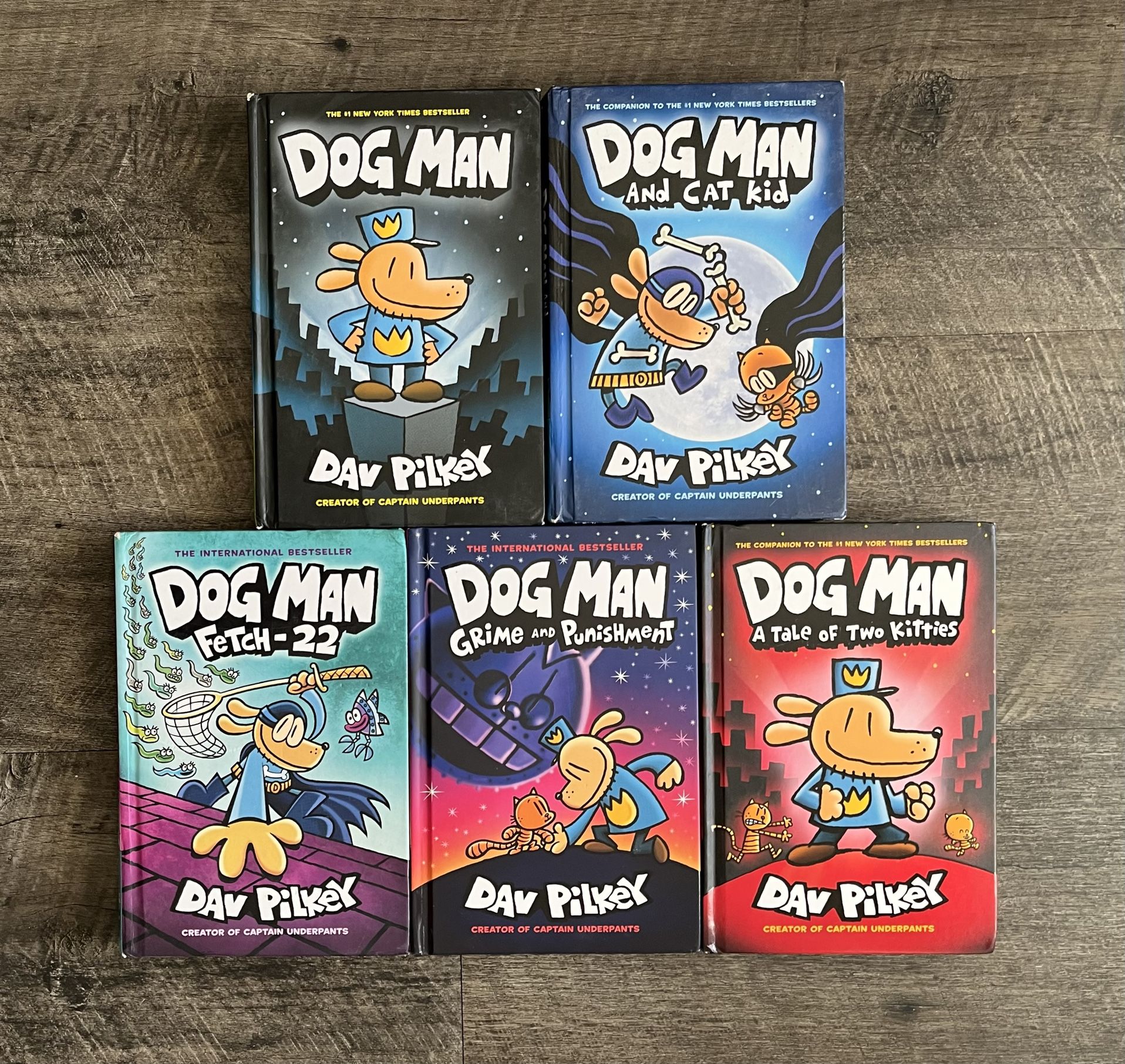 Dog Man Books, Lot of 5 Hardcover Books