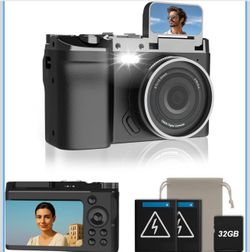 Digital Camera - HD Cameras for Photography & Vlogging, 4K Video & 64MP Sensor, Ideal for Content Creator Camera