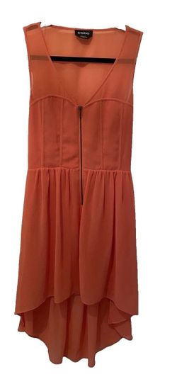 Bebe Coral Sleeveless High-Low Dress
