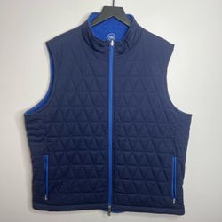 Peter Millar Golf Cloudglow Reversible Vest Mens XL Blue Performance