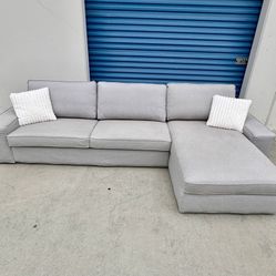Gray IKEA Kvik Sectional Couch Sofa