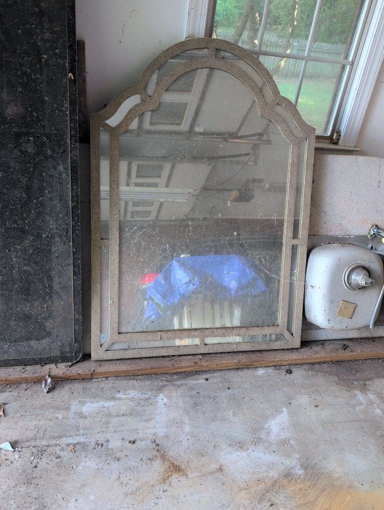 Decorative Vintage Mirror. Powder Coated Steel