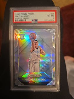 2015 panini prizm Nikola Jokic silver prizm psa8