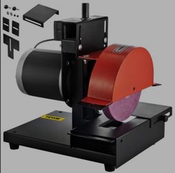 Lawnmower Blade Grinder 1/3 HP 1700 RPM Motor with 8'' Diameter 1 inch Thickness Wheel 2.8 inch