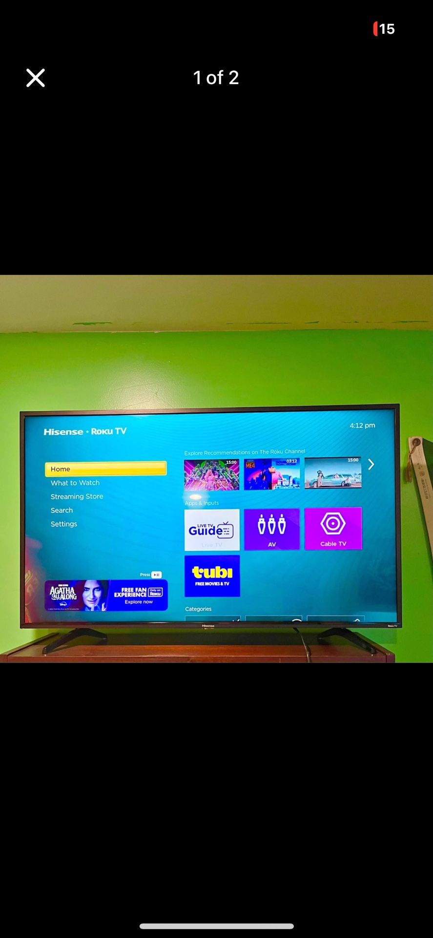 43 Inch Hisense Roku Smart Tv