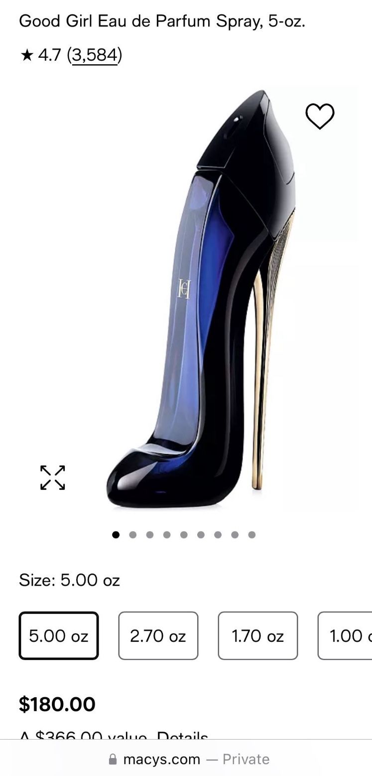 Macy's Good Girl Perfume Oz NO BOX) Carolina Herrera Good