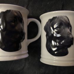 $10 Black Lab 3-d Mugs (2)