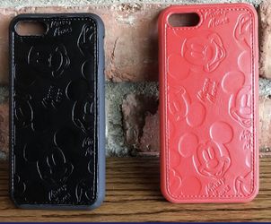 Mickey Mouse Leather iPhone 7/8 Phone Case (red & black) $10