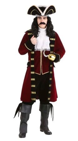 Captain Hook Pirate Halloween Costume
