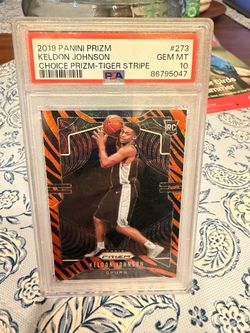 Keldon Johnson rookie tiger stripe psa 10