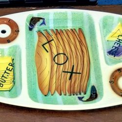 Vintage Lefton Lox Butter and Cheese Ceramic Platter