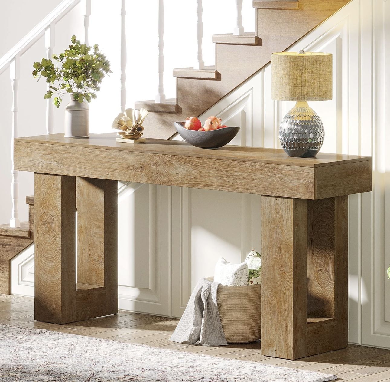 63-Inch Console Table For Entryway
