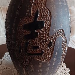 Clay 14" hand made Japanese Vase