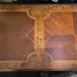 Wood coffee table