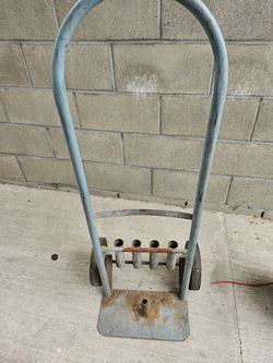 Steel Hand Truck Dolly with Cylinder Rack