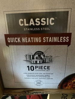 Calphalon Classic Stainless Steel 10-Piece Cookware Set – Brand New