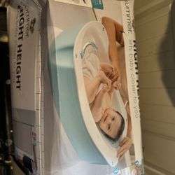 Summer Infant Right Height Baby Bath Tub White Blue Baby Baths Infant Bath