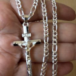Jewelry Jesus Christ Cross Stainless Steel Necklace New
