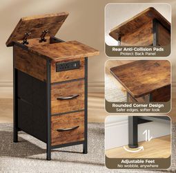 End table with charging station