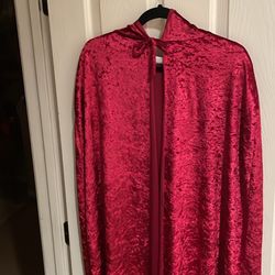Red Velvet Hooded cape Costume