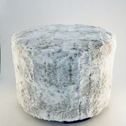 Snow Leopard Fur Ottoman - New