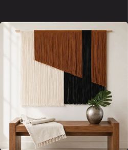 Macrame Wall Hanging, Dip-Dyed Fiber ,wall Decoration