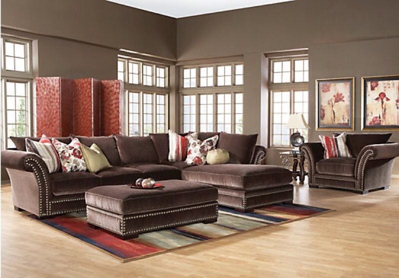 Cindy Crawford HOME Cambrian Park Mink sectional plus extras