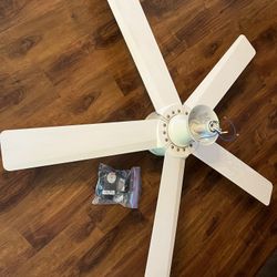 50 Inch Ceiling Fan w/ Light Kit And Remote