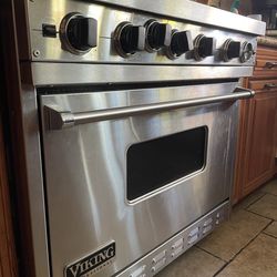 Viking Professional 36” Gas Range – Stainless – Needs Repair
