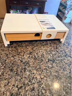 Monitor stand with drawer