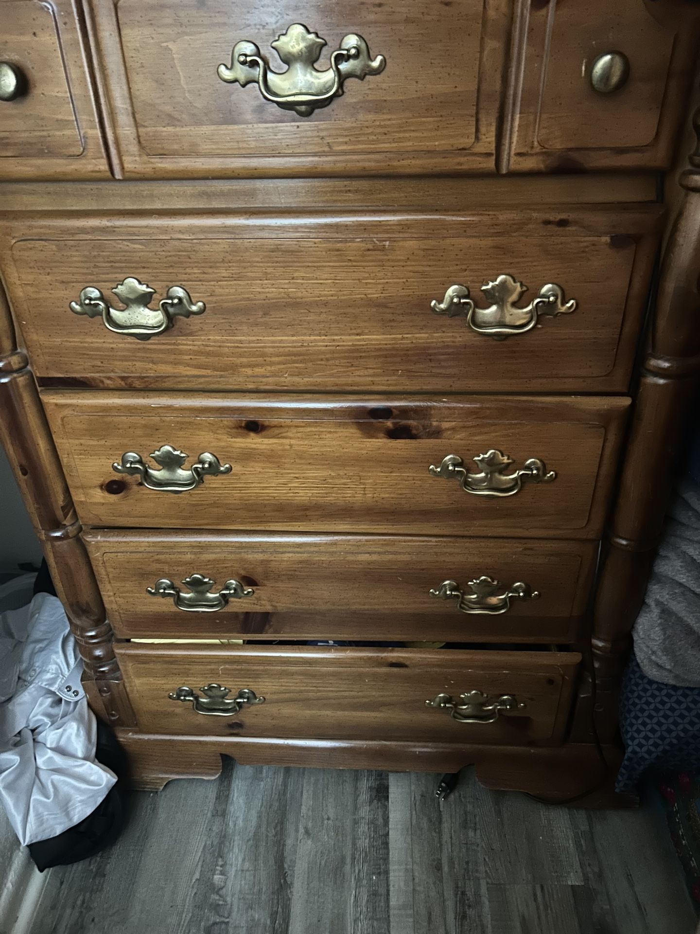 Brown wood dresser