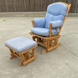 Glider Rocking Chair with Ottoman